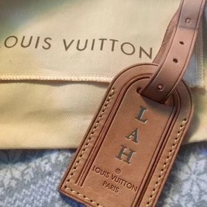 Authentic Louis Vuitton Luggage Tag Initials LAH